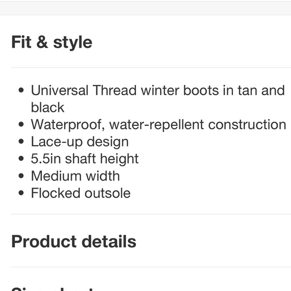 Universal Thread Women's Tiffy Waterproof Rain Snow Boot Size 9 NWT - Picture 7 of 7
